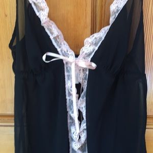 Black w pink lace lingerie